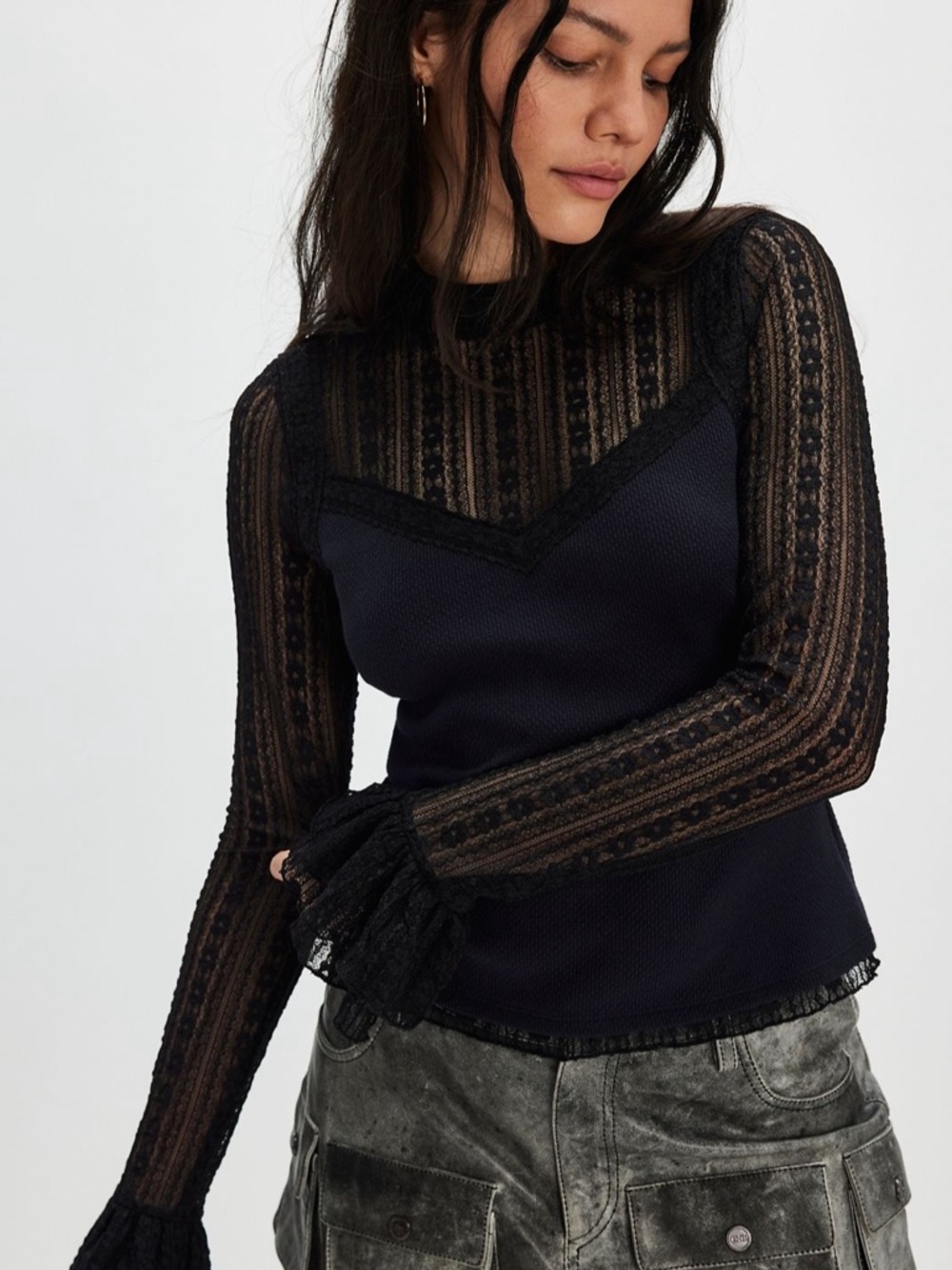 Free People Mina Long Sleeve Top